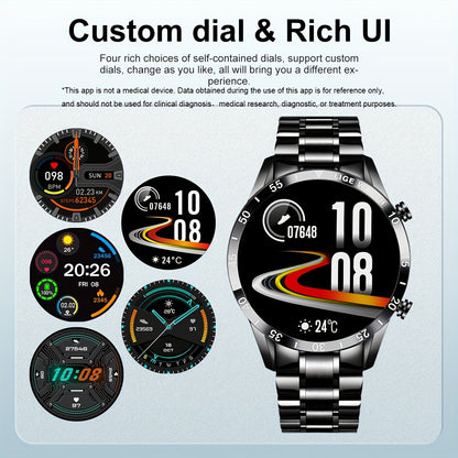 LIGE Full Circle Touch Screen Steel Smart Watch Waterproof