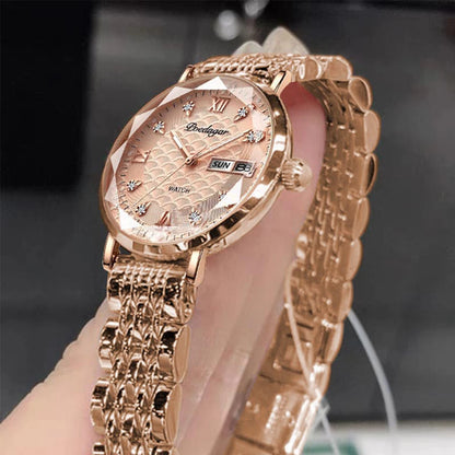 POEDAGAR Luxury Stainless Steel Wristwatch Bracelet for Women