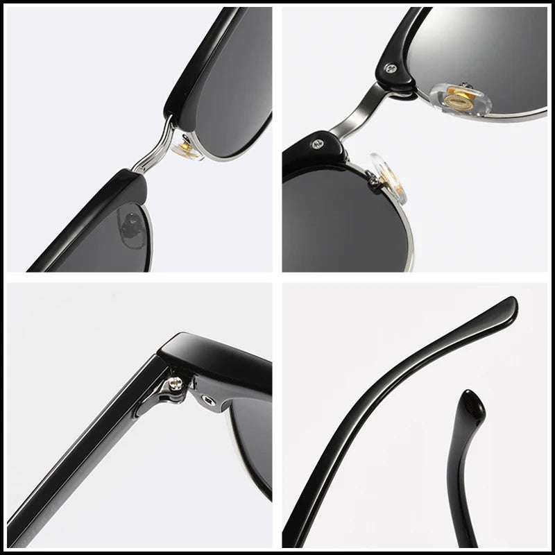 Classic Half Frame Polarised Sunglasses