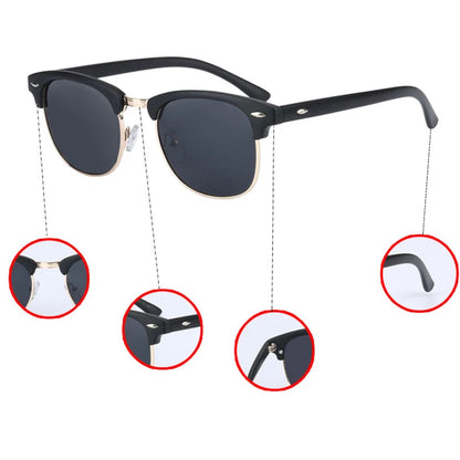 UV400 HD Polarised Sunglasses Classic Fashion Retro Brand Sun Glasses