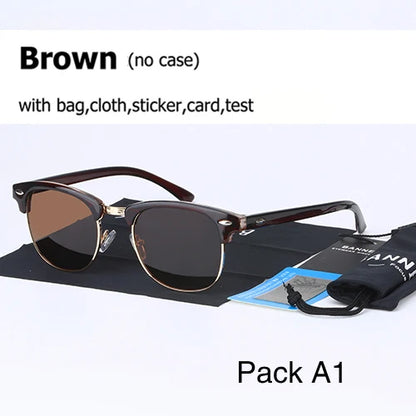 UV400 HD Polarised Sunglasses Classic Fashion Retro Brand Sun Glasses