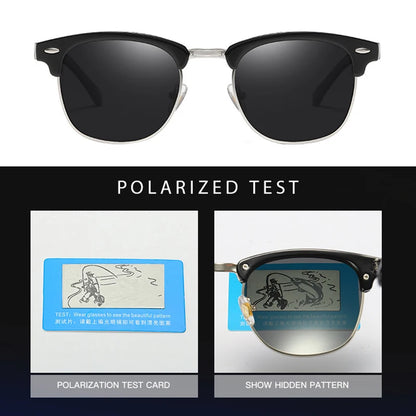 Classic Half Frame Polarised Sunglasses