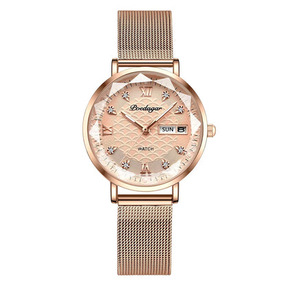 POEDAGAR Luxury Stainless Steel Wristwatch Bracelet for Women