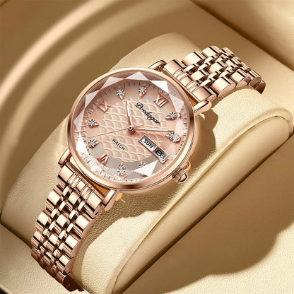 POEDAGAR Luxury Stainless Steel Wristwatch Bracelet for Women