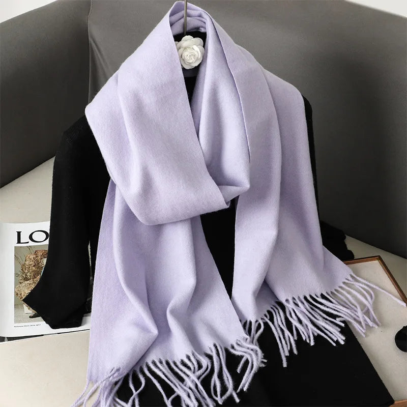 Winter Scarf Warm Thicken Cashmere Shawl Outdoor Fashion Luxury Tassels Pashmina