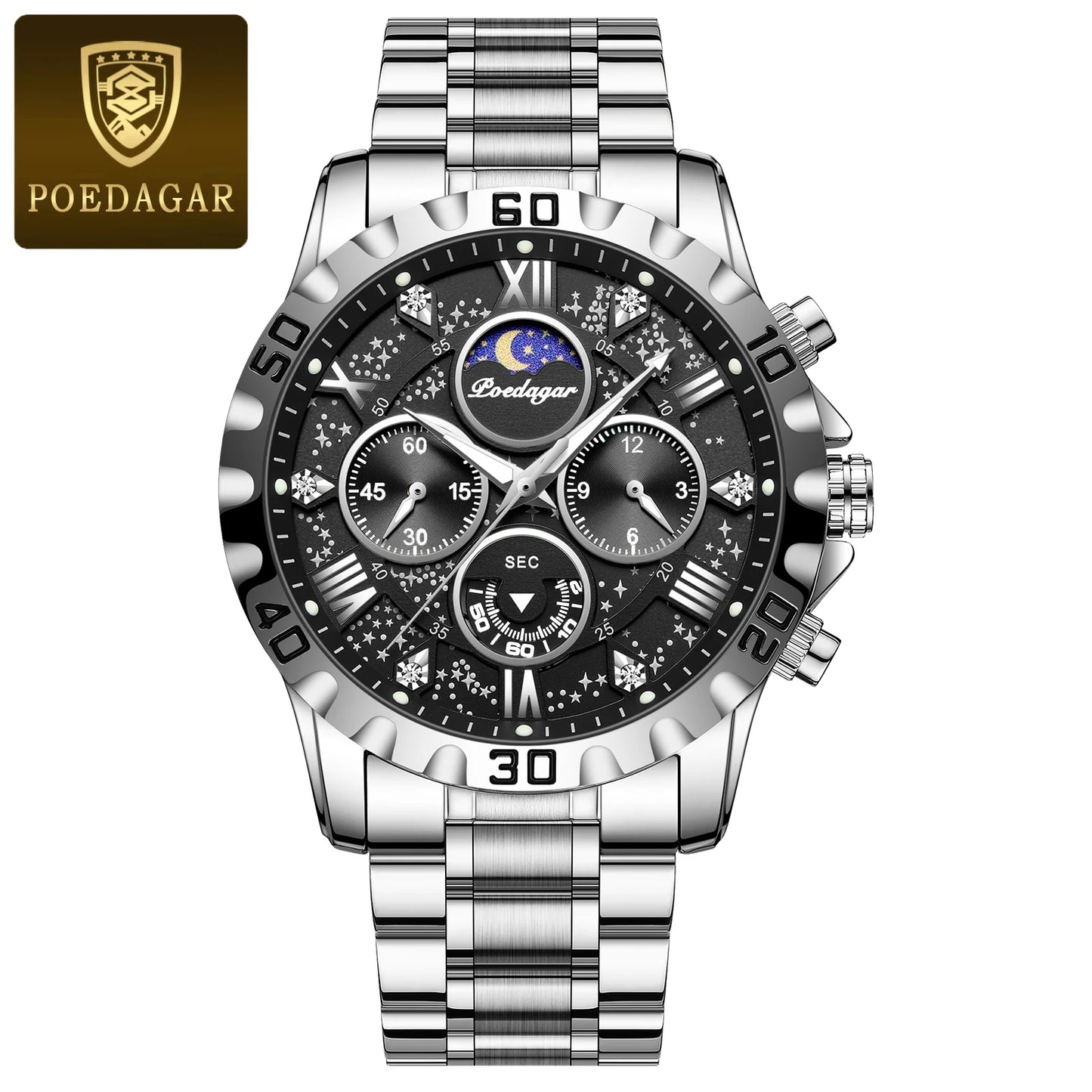 POEDAGAR Luxury Quartz Sports Men Watch