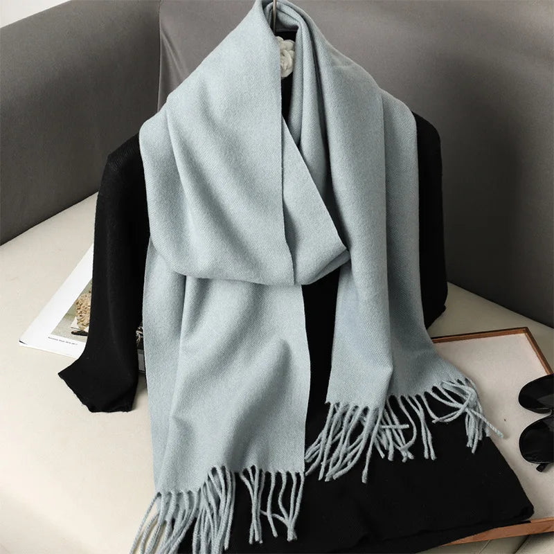 Winter Scarf Warm Thicken Cashmere Shawl Outdoor Fashion Luxury Tassels Pashmina