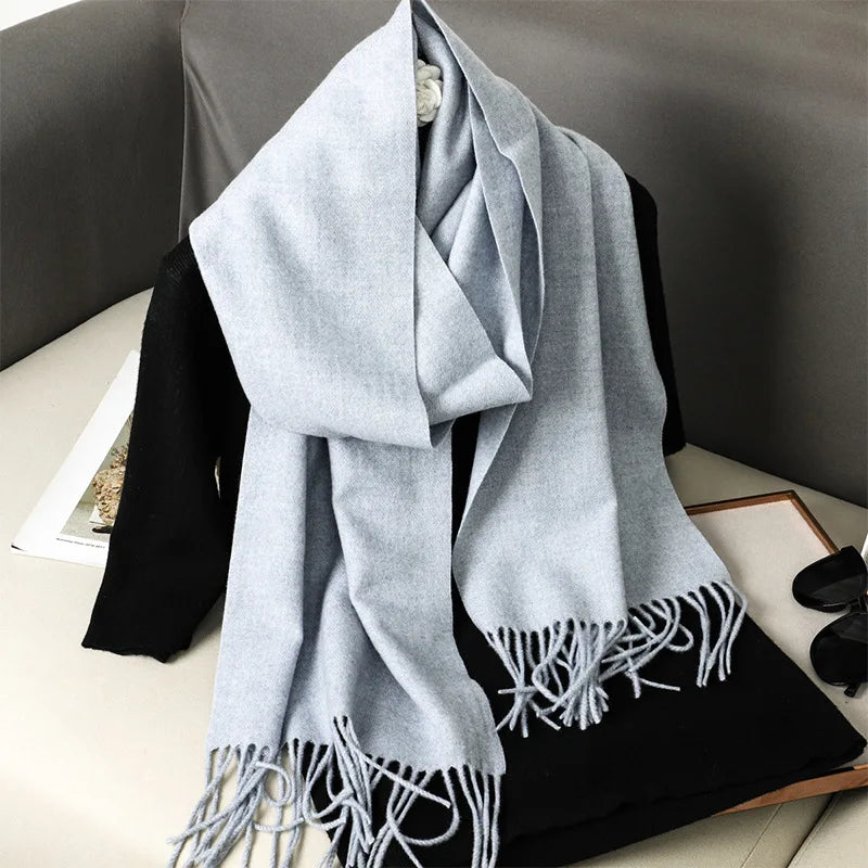 Winter Scarf Warm Thicken Cashmere Shawl Outdoor Fashion Luxury Tassels Pashmina