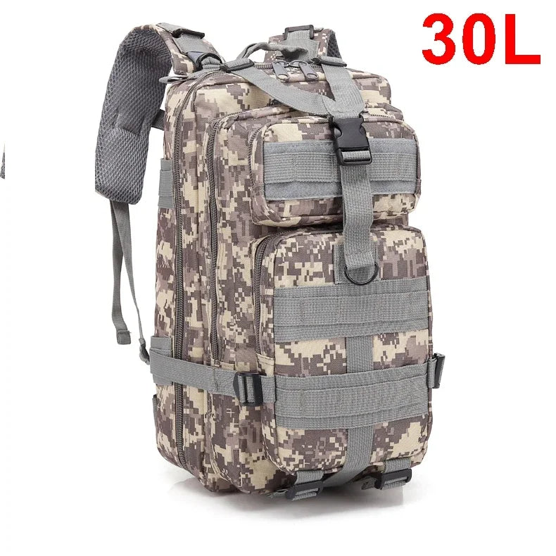 QT&QY 30/50L Tactical Backpacks, Traveling Bags Survival Outdoor 3P Assault Pack EDC Molle Pack hiking Trekking Hunting Bag