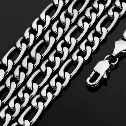 Sterling Silver 40-75cm Figaro Chain