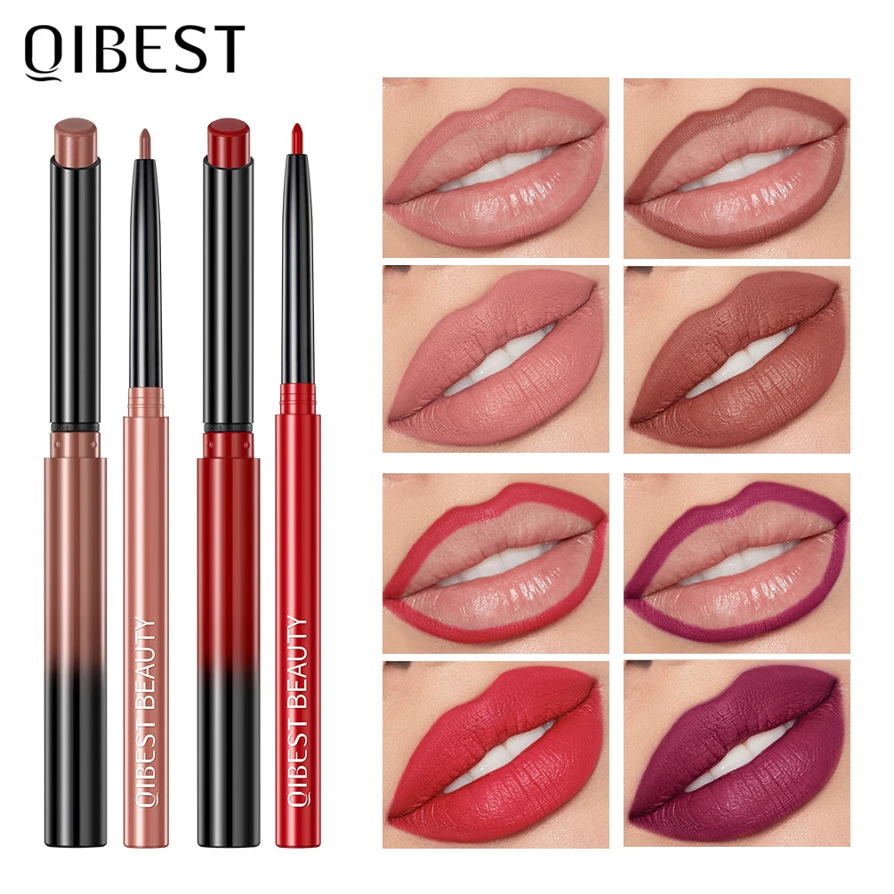 Matte Nude Lipstick Pen Long Lasting Lipliner Pencil Waterproof