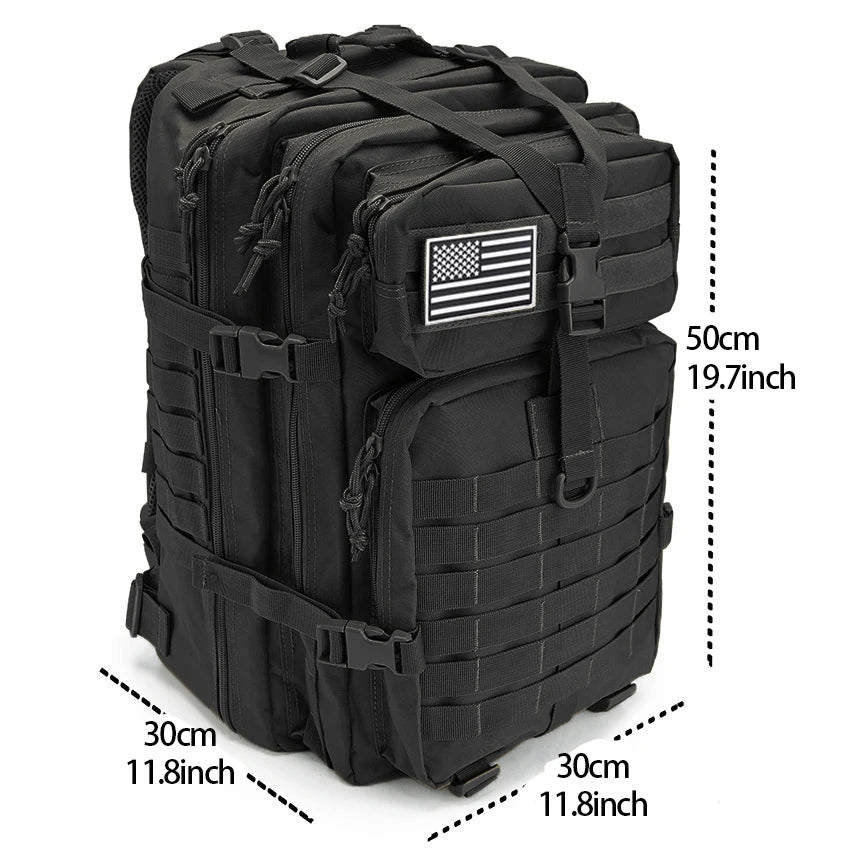 QT&QY 30/50L Tactical Backpacks, Traveling Bags Survival Outdoor 3P Assault Pack EDC Molle Pack hiking Trekking Hunting Bag