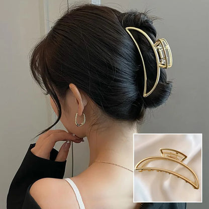 Metal Geometric Hair Claws Barrettes Elegant Hair Clips