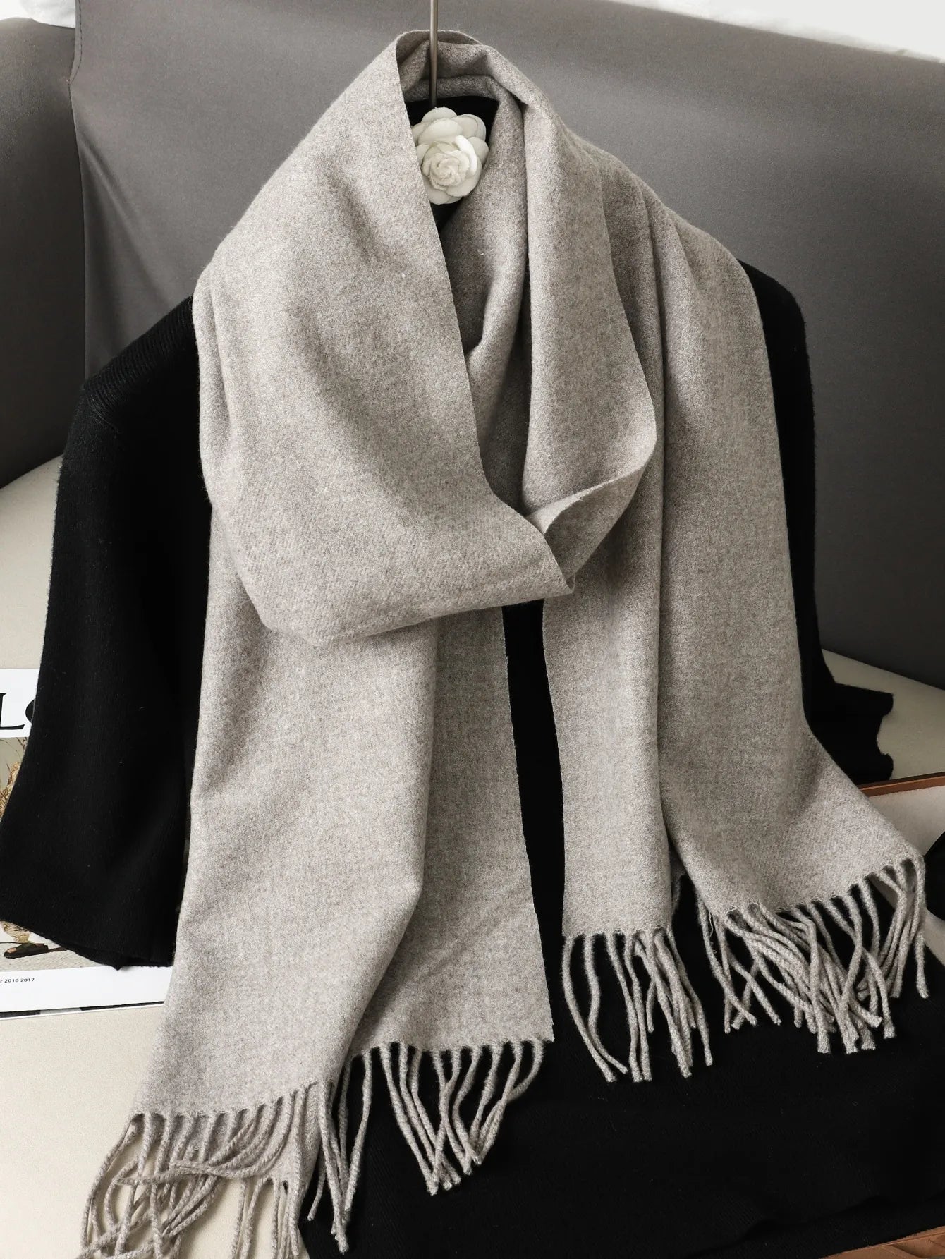 Winter Scarf Warm Thicken Cashmere Shawl Outdoor Fashion Luxury Tassels Pashmina