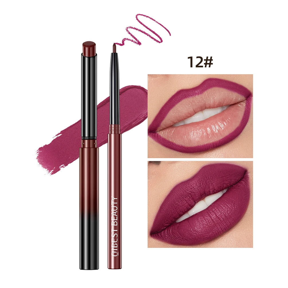 Matte Nude Lipstick Pen Long Lasting Lipliner Pencil Waterproof