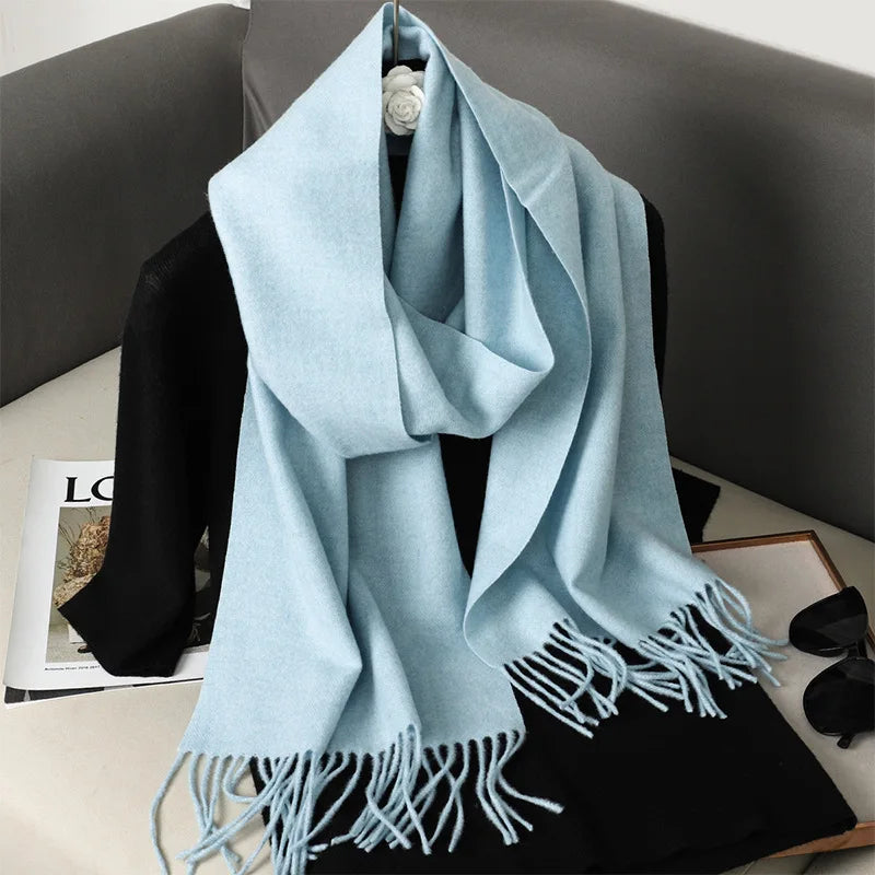 Winter Scarf Warm Thicken Cashmere Shawl Outdoor Fashion Luxury Tassels Pashmina