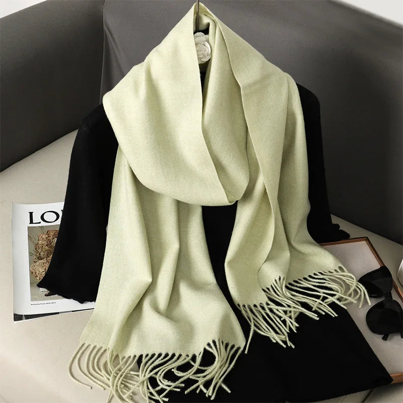 Winter Scarf Warm Thicken Cashmere Shawl Outdoor Fashion Luxury Tassels Pashmina