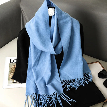 Winter Scarf Warm Thicken Cashmere Shawl Outdoor Fashion Luxury Tassels Pashmina