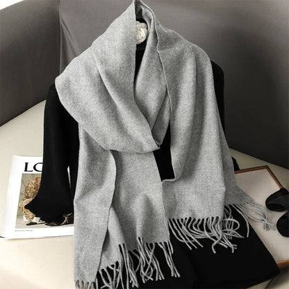 Winter Scarf Warm Thicken Cashmere Shawl Outdoor Fashion Luxury Tassels Pashmina