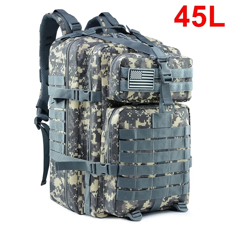 QT&QY 30/50L Tactical Backpacks, Traveling Bags Survival Outdoor 3P Assault Pack EDC Molle Pack hiking Trekking Hunting Bag