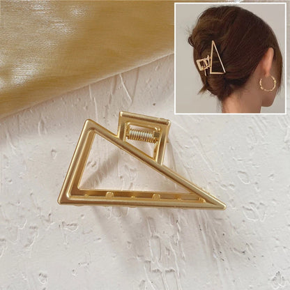 Metal Geometric Hair Claws Barrettes Elegant Hair Clips