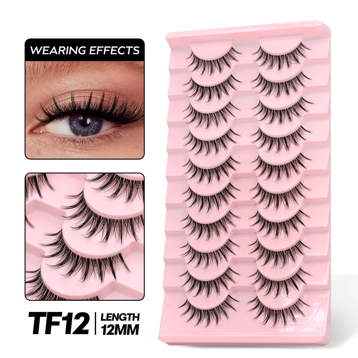 5/10 Pairs GROINNEYA Cat Eye Effect Natural