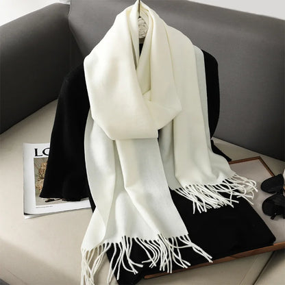 Winter Scarf Warm Thicken Cashmere Shawl Outdoor Fashion Luxury Tassels Pashmina