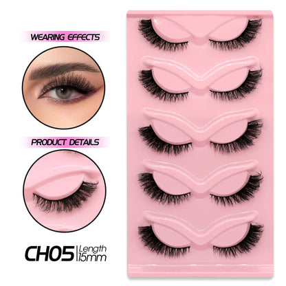 5/10 Pairs GROINNEYA Cat Eye Effect Natural