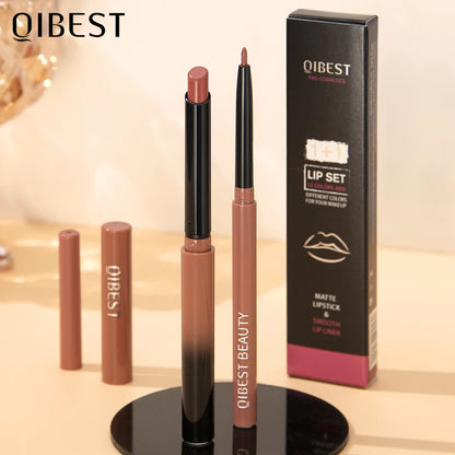 Matte Nude Lipstick Pen Long Lasting Lipliner Pencil Waterproof