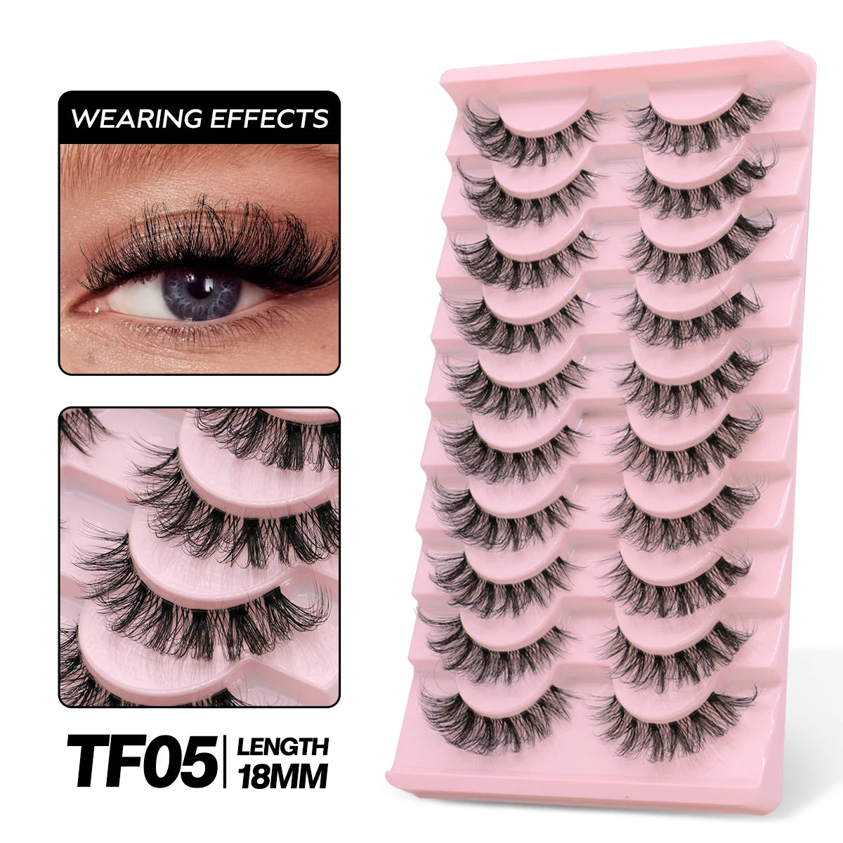 5/10 Pairs GROINNEYA Cat Eye Effect Natural