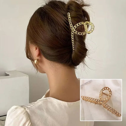 Metal Geometric Hair Claws Barrettes Elegant Hair Clips