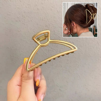 Metal Geometric Hair Claws Barrettes Elegant Hair Clips