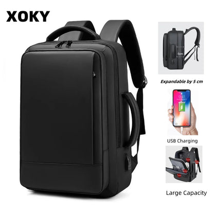 XOKY Business Bag Travel Backpack Waterproof Classic Backpack USB Charging Fashion Backpack