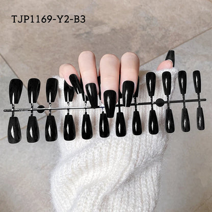 24Pcs/Set French Press on Fake Nails Full Cover Artificial Wearable