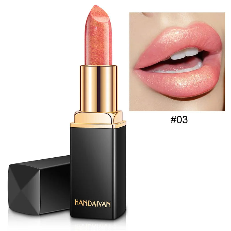 Handaiyan Lipstick Shimmer Sexy Pigments Long Lasting Waterproof Profissional