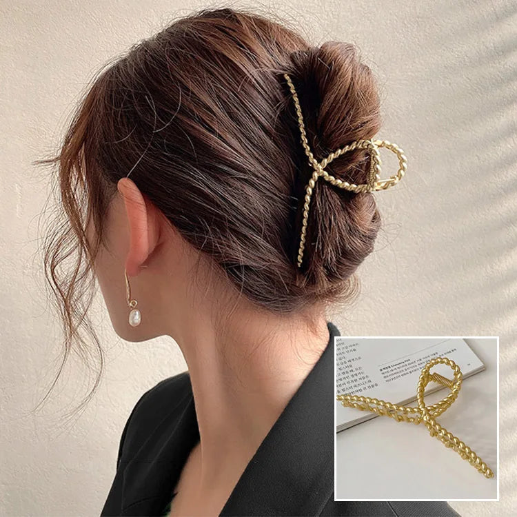 Metal Geometric Hair Claws Barrettes Elegant Hair Clips