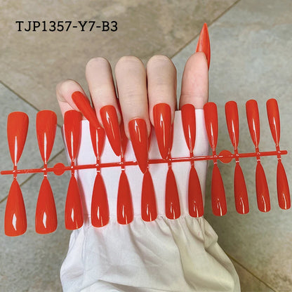 24Pcs/Set French Press on Fake Nails Full Cover Artificial Wearable