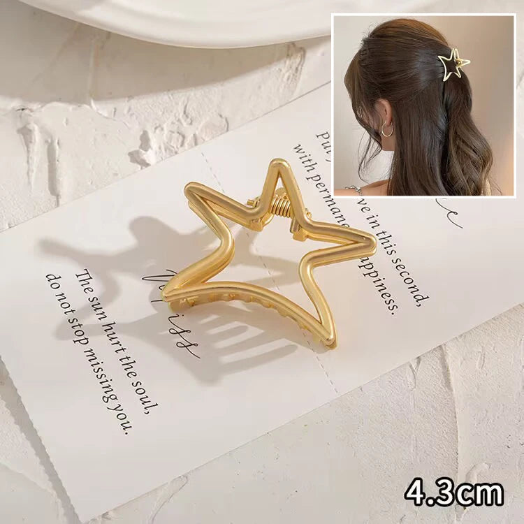 Metal Geometric Hair Claws Barrettes Elegant Hair Clips