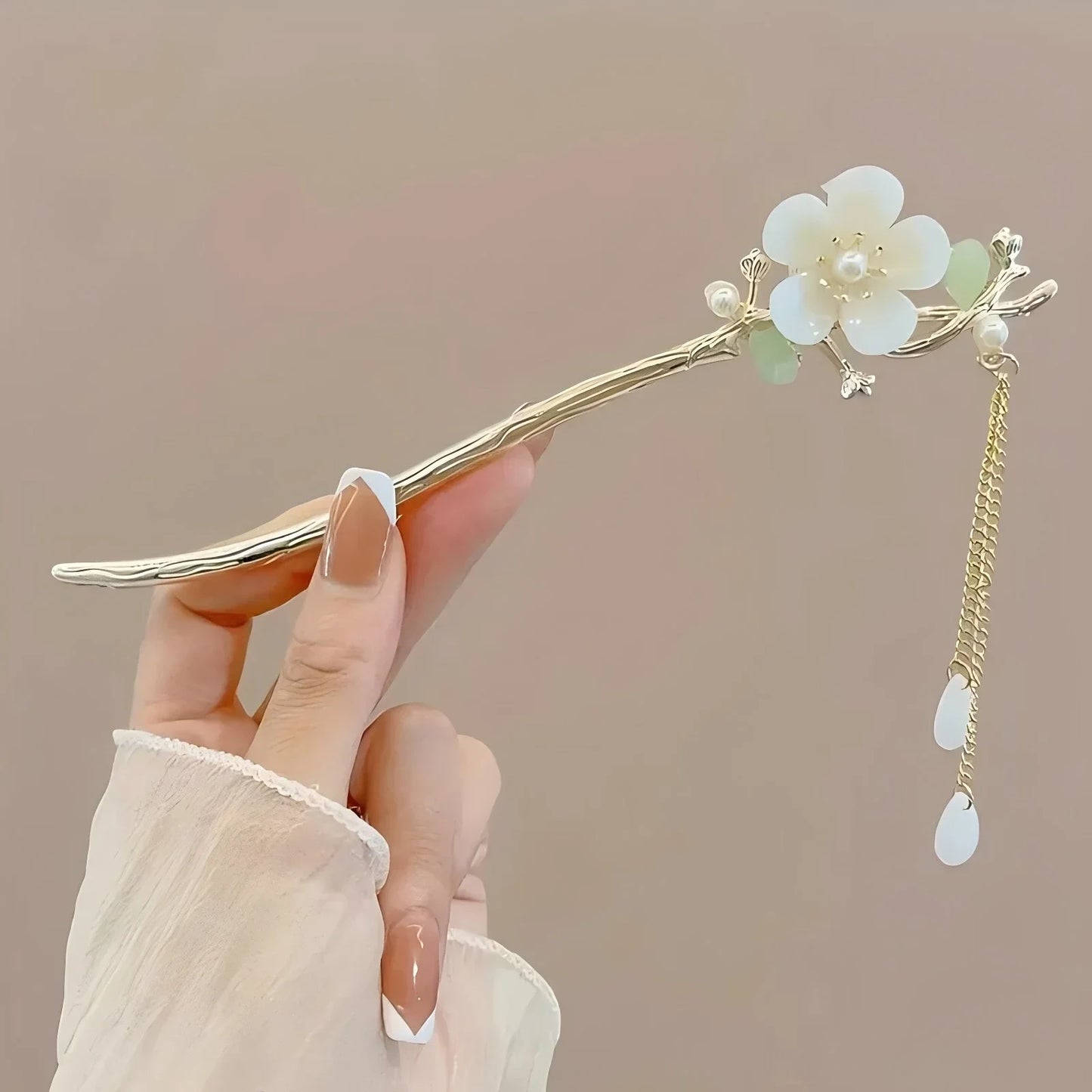 Elegant Chinese Style Hair Clip Tassel Stick