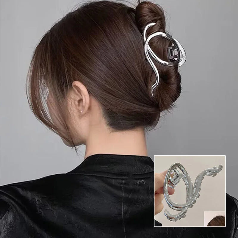 Metal Geometric Hair Claws Barrettes Elegant Hair Clips