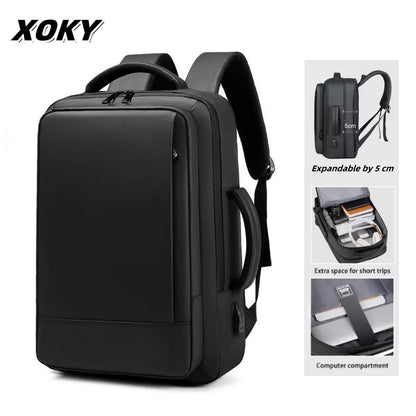 XOKY Business Bag Travel Backpack Waterproof Classic Backpack USB Charging Fashion Backpack