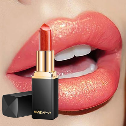 Handaiyan Lipstick Shimmer Sexy Pigments Long Lasting Waterproof Profissional