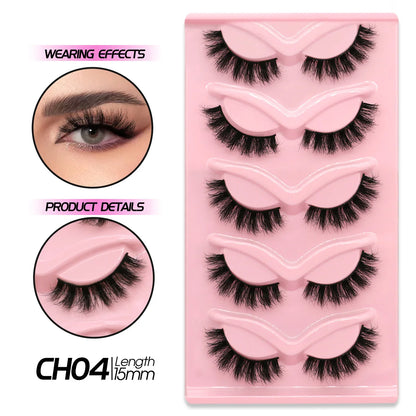 5/10 Pairs GROINNEYA Cat Eye Effect Natural