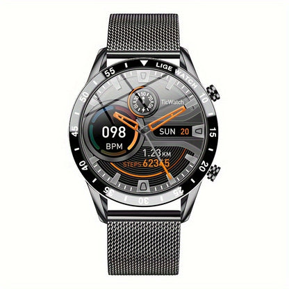 LIGE Full Circle Touch Screen Steel Smart Watch Waterproof